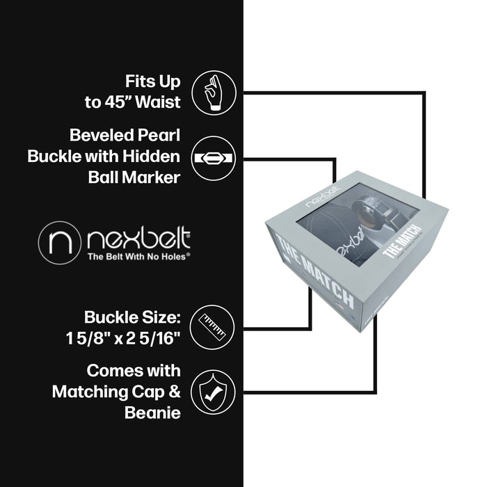 Nexbelt Match Package: Pitch Black Go-In Belt with Cap and Beanie