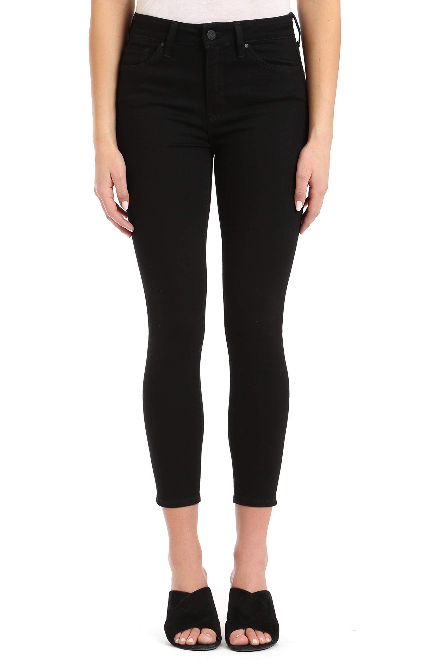 Mavi Women's Adriana Double Black Tribeca 24/32 Mid Rise Super Skinny Jeans - Sports by Sager