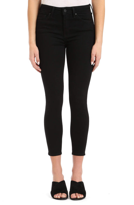 Mavi Women's Adriana Double Black Tribeca 24/32 Mid Rise Super Skinny Jeans