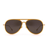 DIFF Eyewear Unisex Blake Brushed Gold & Grey Polarized Lens Sunglasses