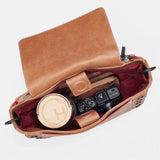 Hammitt Women's Kayce Saddle Medium Leather Purse With Strap Saddle Brown/Bronze