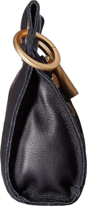 Hammitt Women's Tony Small Leather Purse With Strap Black/Brushed Gold