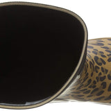 Joules Women's Molly Welly Tan Leopard Size 7 Mid Height Rain Boot