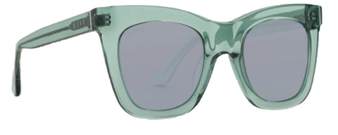DIFF Eyewear Kaia Julep Crystal + Grey Mirror Polarized Lens Sunglasses