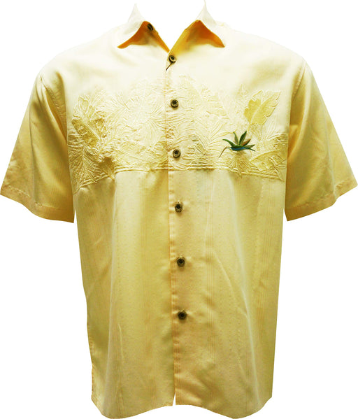  Bamboo Cay Men's Shake The Hook Casual Tropical Style  Embroidered Camp Shirt (Small, Off White) : Clothing, Shoes & Jewelry