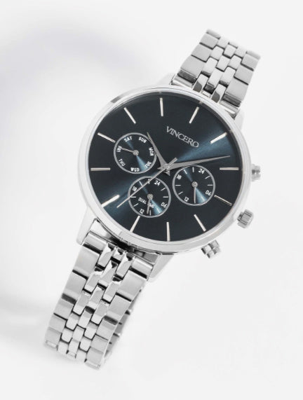 Vincero Women's Kleio Silver + Turkish Blue Luxury Japanese Quartz Wrist Watch