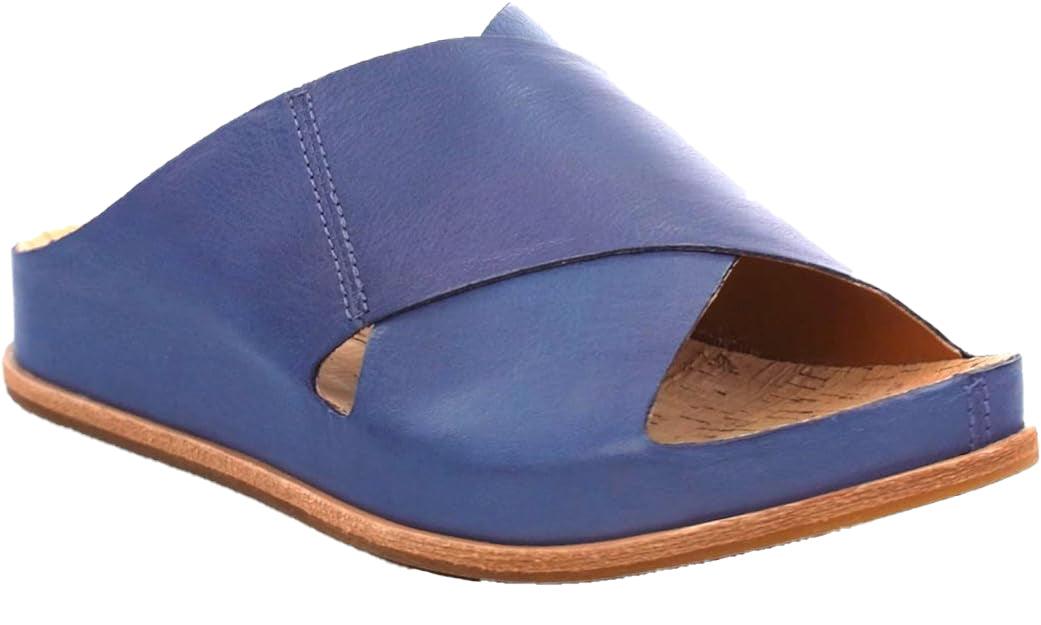 Tutsi Leather Slip-On Cross-Band Slide Sandal