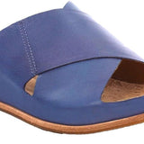 Tutsi Leather Slip-On Cross-Band Slide Sandal