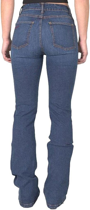 Kimes Ranch Women's Chloe Blue 8W x 34L Mid-Rise Flare Boot Cut Jeans