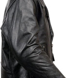 Milwaukee Leather Men's LKM1781 Black Police Style Leather Motorcycle Jacket