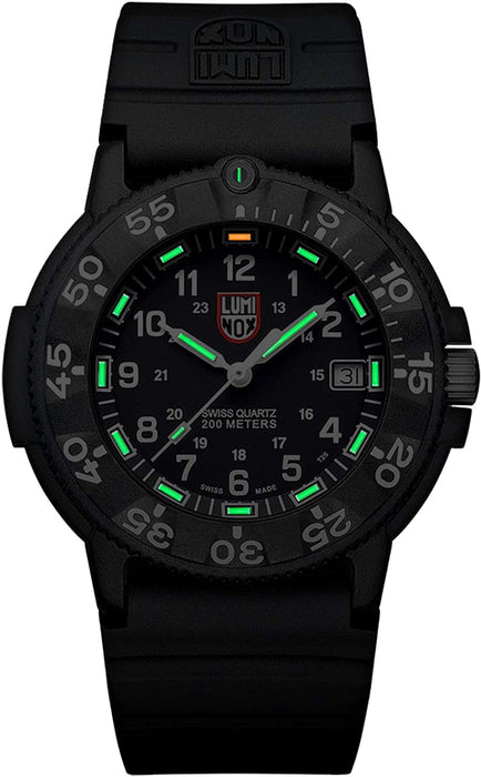 Luminox Men's Navy Seal 3000 EVO Series 43mm Analog Black Old Radium Dive Watch
