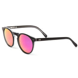 Otis Eyewear Omar Satin Black Clear Mirror Pink Mineral Lens Sunglasses