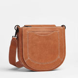 Hammitt Women's Kayce Saddle Medium Leather Purse With Strap Saddle Brown/Bronze