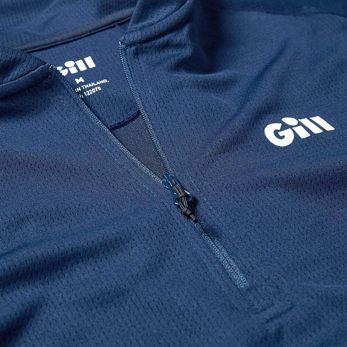 Gill Men's Millbrook Large Dark Blue Quarter Zip Long Sleeve Shirt