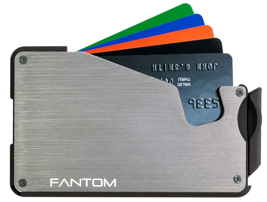 Fantom Wallet S 13 Silver Slim Minimalist RFID Aluminum Wallet