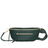 Hammitt Women's Grove Green/Brushed Gold Charles Crossbody Leather Belt Bag