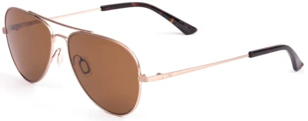 Otis Eyewear Drift Brushed Gold/Eco Havana Brown Mineral Lens Sunglasses