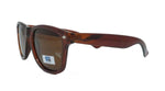 Sager Eyewear Crystal Brown Polarized Amber Lens Vintage Sunglasses
