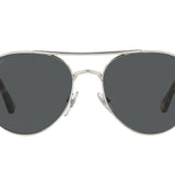 Persol Men's PO2477S Silver with Dark Grey Polarized Lens Designer Sunglasses