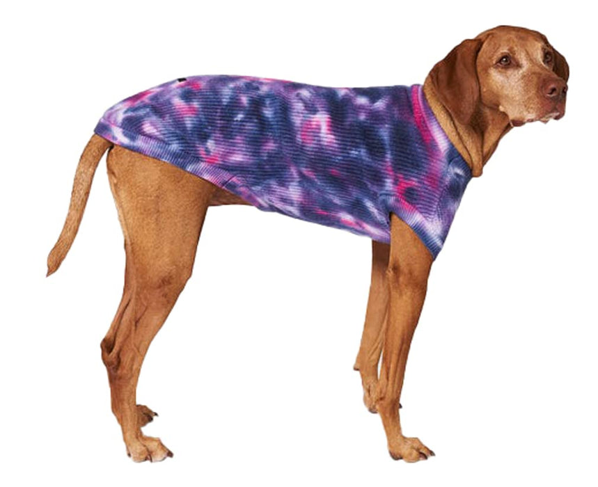 Canada Pooch Wide Side Sweater Size 20 Purple Tie Dye Insulated Dog Coat