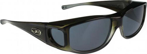 Jonathan Paul Fitovers Large Jett Olive Charcoal Polarized Gray Sunglasses