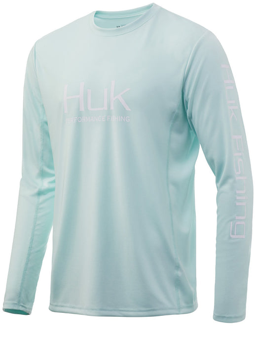 Huk Men's Icon Seafoam Large Solid Long Sleeve Shirt