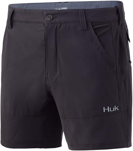 Huk Men's Lowcountry 6" Medium Charcoal Grey Performance Fishing Shorts