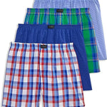 Jockey Men's ActiveBlend 5 inch 4 Pack  Mid-Rise Woven Boxer Underwear