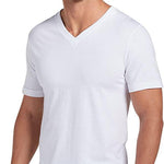 Jockey Men's 6 Pack Classic V-Neck Large White Short Sleeve T-Shirt