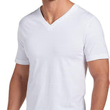 Jockey Men's 6 Pack Classic V-Neck Large White Short Sleeve T-Shirt