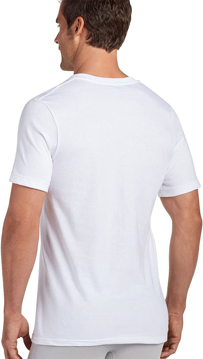 Jockey Men's 6 Pack Classic V-Neck Small White Short Sleeve T-Shirt