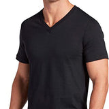 Jockey Men's 6 Pack Classic V-Neck Medium Black Short Sleeve T-Shirt