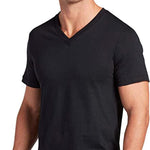 Jockey Men's 6 Pack Classic V-Neck X-Large Black Short Sleeve T-Shirt