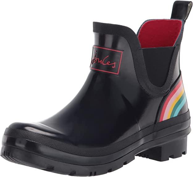 Joules Women's Wellibob Navy Rainbow Size 9 Short Height Rain Boot