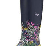 Joules Women's Welly Print  Navy Ditsy Size 8 Rain Boot