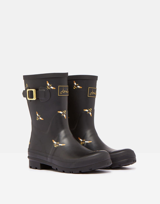 Joules black bees wellies sale