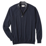 Link Soul Men's Quarter-Zip Deep Navy Heather Medium Long Sleeve Sweater