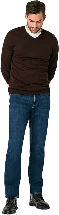 Mavi Men's Matt Size 36/32 Relaxed Fit Dark Blue Supermove Straight Leg Jeans