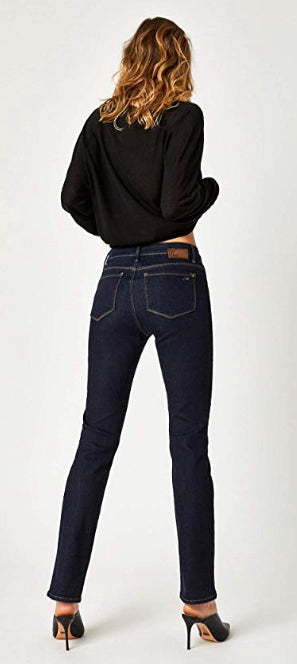 Mavi Women's Kendra Rinse Supersoft 34/32 High Rise Straight Leg Jeans