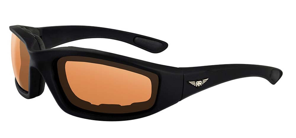 Maxx Sunglasses Foam Rough Rider Black #14 HD Amber Lenses Sunglasses