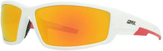 Maxx Sunglasses Zulu White Frame with Red Accents HD Amber Mirrored Lens