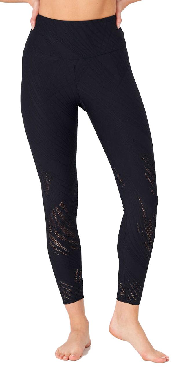 Onzie High Rise Black Selenite Medium-Large Midi Leggings