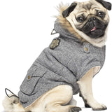 Canada Pooch Alaskan Army Parka Size 26 Salt & Pepper Insulated Dog Coat