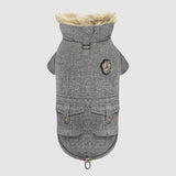 Canada Pooch Alaskan Army Parka Size 26 Salt & Pepper Insulated Dog Coat