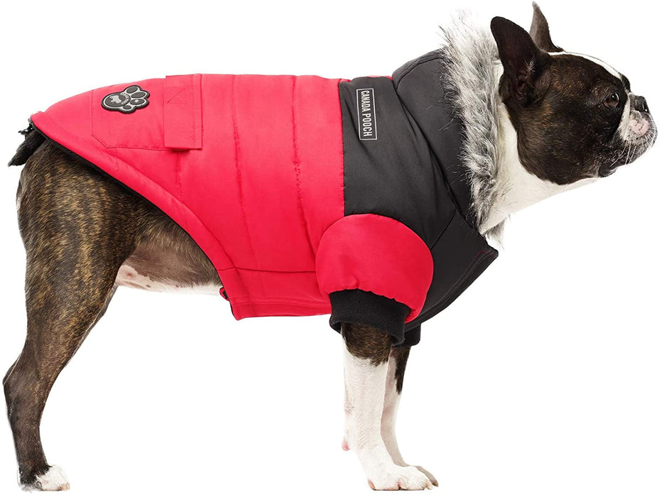 Canada Pooch True North Parka Size 26 Red Insulated Dog Coat