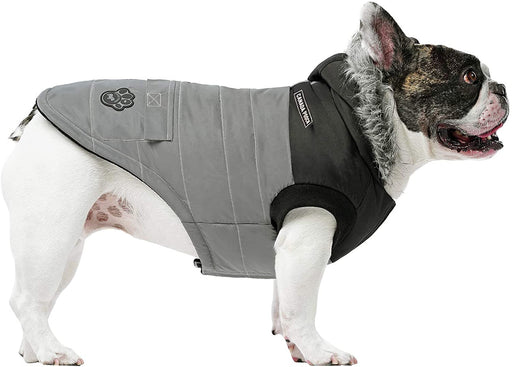 Canada Pooch True North Parka Size 16 Grey Reflective Insulated Dog Coat