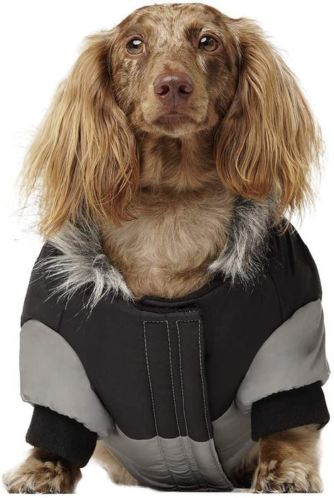 Canada Pooch True North Parka Size 16 Grey Reflective Insulated Dog Coat