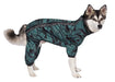 Canada Pooch Slush Suit Size 16 Green Camo Water-Resistant Dog Bodysuit