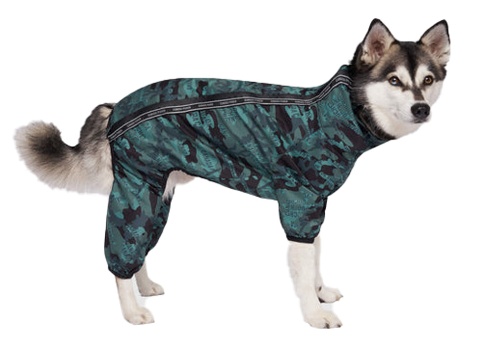 Canada Pooch Slush Suit Size 26 Green Camo Water-Resistant Dog Bodysuit