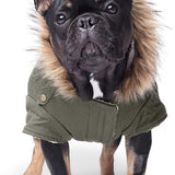 Canada Pooch Alaskan Army Parka Size 28 Army Green Insulated Dog Coat